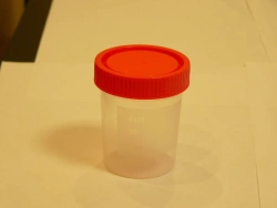 Polymer container for bioassays, disposable, non-sterile-COP 125ml/K