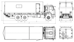 Trucks mod. 5759P1, 5759P4 without CMU on the basis of KAMAZ chassis mod. 43118-37