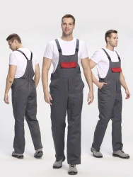 ITR dungaree, t.grey/red, item 87494835