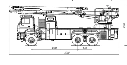 Fire foam hoist PPP-48 type 58811K65222, modification 58811Z, on chassis KAMAZ-65222-53