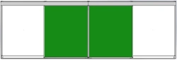 Rail system of sliding classroom magnetic marker and chalk boards "Basic"