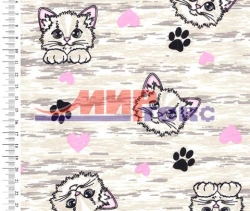 Mixed knitted melange fabric (XL-75%; PE-25%), interlaced