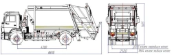 Rear-loading rubbish truck model MK-4544-G6