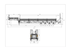 Semitrailer 98132B (loading space design - load-bearing frame, platform, front shield, sides, cones, gangway)