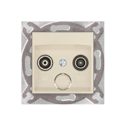 CADUCEUS ALING PRESTIGE Flush-mounted antenna TV/FM end socket, beige, Art. 6012Z.9 (mechanism)