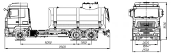 Tank truck for transportation of food liquids (technical water) ??? 4680G6-20 on chassis MAZ 6310?9