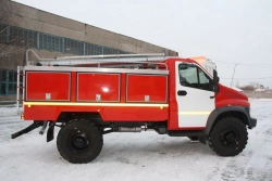 Fire tanker truck ??-(0,5-2,0)-2,0 (NEXT) on GAZ C4 chassis (chassis modifications, base vehicles C41A23, C41A43).