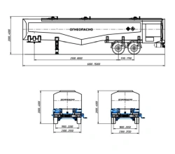 966695 - 2-axle semitrailer aerodrome refuelling tanker for refuelling aircraft in the airport area