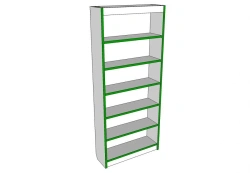 Wooden shelving unit