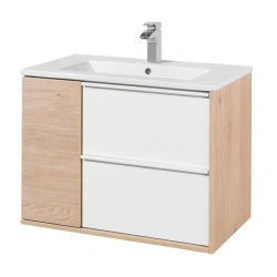 Pedestal cabinet under sink Aquaton Boston 75 eureka oak 1A24010101BN0101.A240.1.01B.N01.0