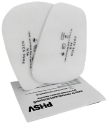 Personal protective equipment for respiratory protection. PHSV trade mark aerosol filters, article 9210 (protection class P1 R).