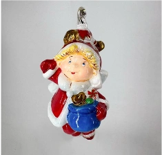 Handmade glass Christmas tree toy "Multicoloured Princess"