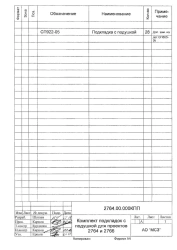 Set of pads with cushion for projects 2764 and 2766 (project 2764.00.000KPP)