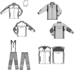 Special clothing for employees of Transneft organisations. Women's sets (jacket, shirt-jacket, waistcoat, trousers) for the empl