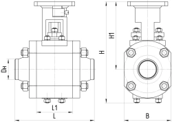 Ball shut-off valve ATEK.491284.540