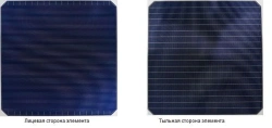 Photovoltaic cell Q [1], where [1] - class of cells according to item 1.2.2 of Technical Specifications.