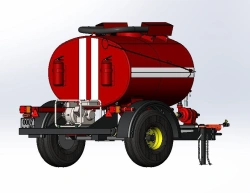 Tractor fire tank semi-trailer LKT-2P (using axles of LKT-P1800.00 model)
