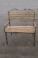 Outdoor bench metal, pine 120x30x45SM