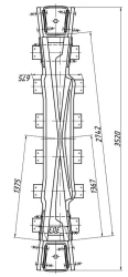 Cross-brace of P65 type of mark 2/9 project 1684.01.000-01