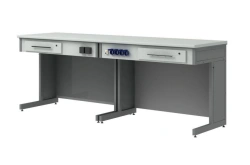 Pupil laboratory table for physics, chemistry and biology classrooms