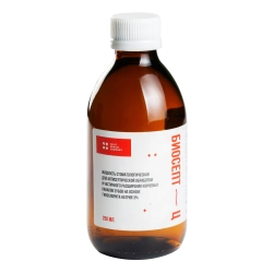 BIOSEPT-C dental liquid for antiseptic treatment and partial enlargement of root canals based on hypochlorite.