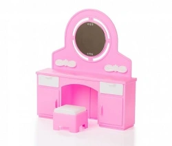 Dresser with pouf. Pink