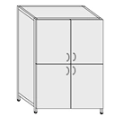 Cabinet for devices metal thickness. 0,8/1mm ShK-4(m)