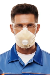 Personal respiratory protection equipment with filtering half-mask: respirator ALINA-B FFP2 NR D for protection against aerosols