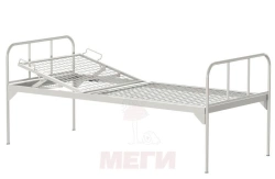 KF0-01-"MSC" (MSC-111) - General hospital bed with headrest, without wheels, metal backrests, bed - steel net, mechanical
