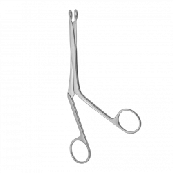 TSH-04-046-19 Forceps for operations on nasal septum, curved along the rib, 190 mm