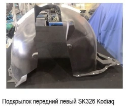 Front left fender liner for Skoda Kodiaq ***.809.957.X where *** is the vehicle code, X is the component generation index.