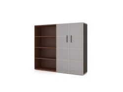 Synergy medium cupboard with swing doors and open section