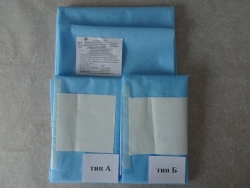 Non-woven linen set for ophthalmological operations, disposable "KBOO-Larix", sterile