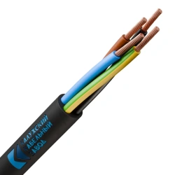 Flexible cable with copper conductors, with polyvinyl chloride plasticate insulation, with polyvinyl chloride plasticate sheath,