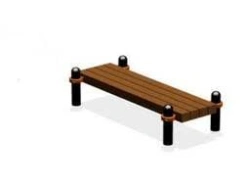 Street straight bench for vorkout