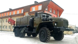 Aerodrome mobile electric unit APA-100-SA model 478406 (008-SA-06) on chassis URAL 4320-74
