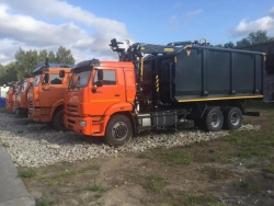 Special scrap truck TM1K65 with CMU produced by LLC "VELMASH-S" on chassis Kamaz 65115.