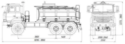 Tank truck for transportation of food liquids (technical water) ??? 4680L4-20 on chassis URAL 5557-4151-78, 5557-4151-80, 5557-4