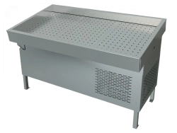 Medium temperature refrigerated counter PHS-1,55/0,85 ("fish on ice", built-in cold supply)