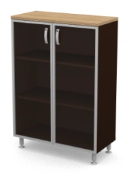 Three-tier wooden filing cabinet