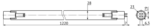 Low Pressure Germicidal Lamp JL28250