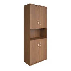 Closed office cupboard with niche