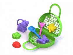 Sand set ?120 (3 moulds "Ladybug, bee, flower", 1 mould "Butterfly", rake, trowel, watering can, bag - basket).