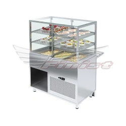 Refrigerated counter-display for cold snacks (with refrigerated bath) PVCv