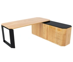Executive desk made of solid wood and veneer CB1-1-2-1