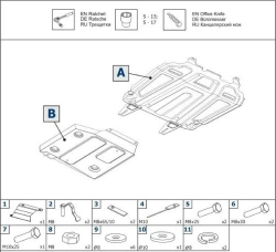 Set of metal guards for Mitsubishi ASX 2WD
