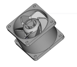 Cooling fan for electronic equipment