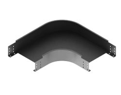 Corner radius tray with horizontal 90 degree turn ONL 000x000 U90R15, with overall dimensions from 100x40 mm e