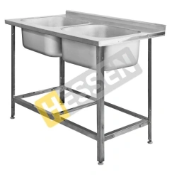 One-piece two-piece wash tub with side and shelf for mixer VIC 2/12645