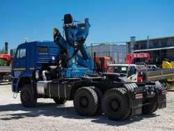 Special purpose vehicle with hydraulic loading crane of KMA type on the basis of KAMAZ 53504 and its modifications 51K12N-U4